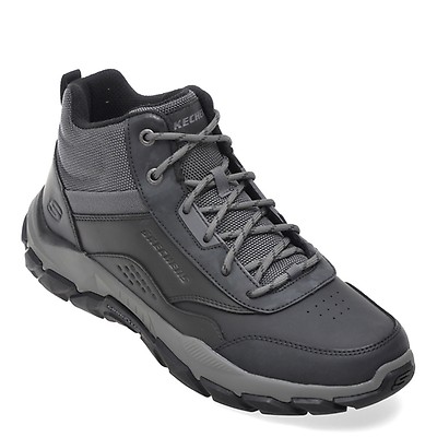 Ghete SKECHERS gri, SANTORO, din piele naturala