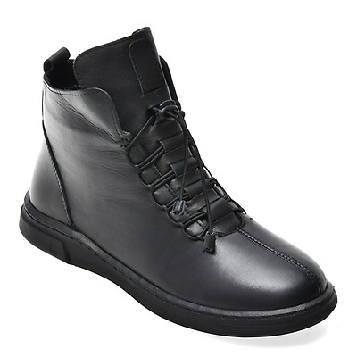 Ghete IMAGE negre, CS230, din piele naturala