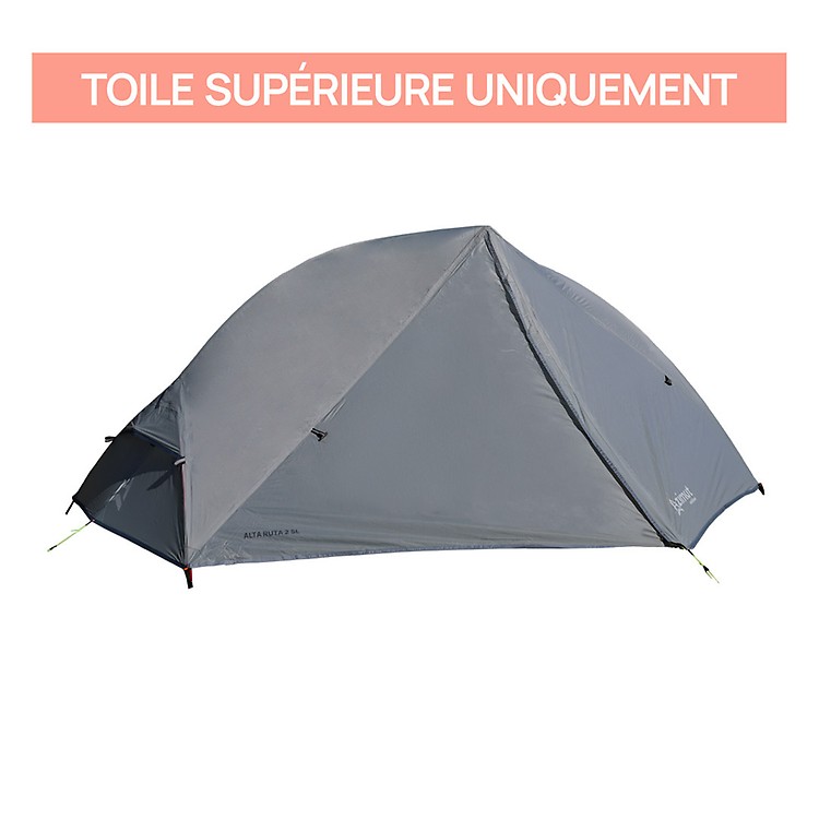 Tente Dôme Milestone Camping 1-2 Personnes, Imperméable, Grise, Avec Sac De Transport