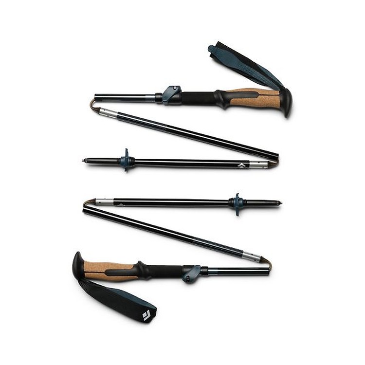 Bâton De Randonnée Pliant 42 Pouces - Multifonction Avec Boussole, Sifflet, Couteau, Crochet - Aluminium