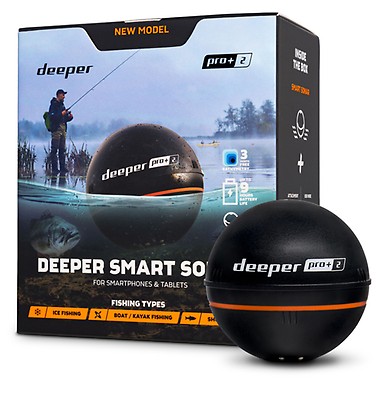 Deeper Pro Plus Wireless Fish Finder GPS Pro Phone Holder Night Cover Combo 