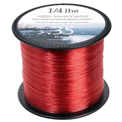 YELLOW FLUORO 20 - comes in 15 FLADEN VANTAGE PRO Bulk 1/4lb Spools of Extra Strong Monofilament Sea Fishing Line 30 & 50lbs 