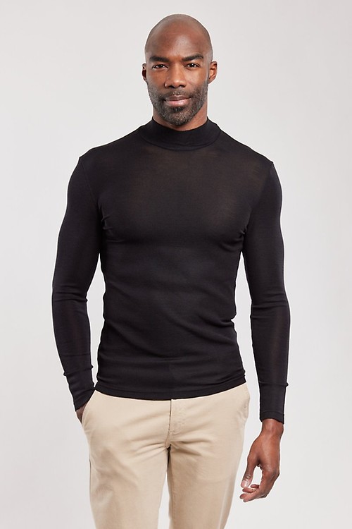 T-shirt manches longues homme épais en coton interlock, 220 g/m²