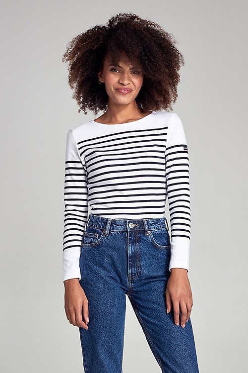 3/4 sleeve Breton striped shirt - light cotton