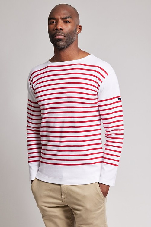 Amiral Long sleeve Breton striped shirt cotton