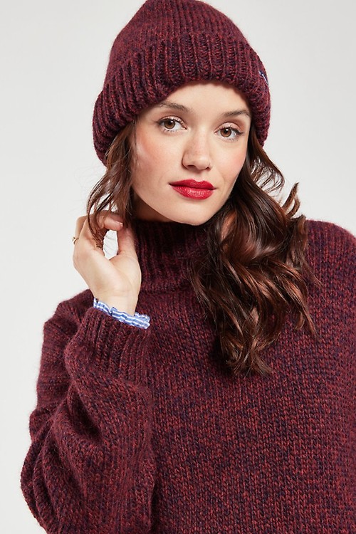Bonnet femme en laine et coton, bonnets unis et rayés - Armor-lux