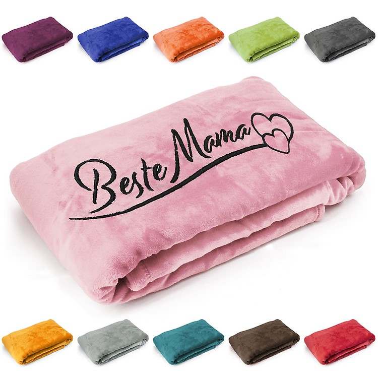 Romantische Kuscheldecke 150x130cm - Liebesgeschenk Mit Bedruckten Botschaften