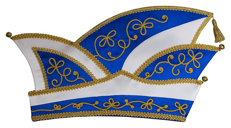 Prunkmütze Für Elferrat & Komitee – Narrenkappe In Größen 55-61 Cm, Mit Goldborde & Glöckchen