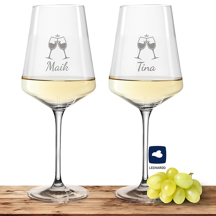 Personalisiertes Rotweinglas Leonardo – 730 Ml, Burgunder Glas Mit Gravur (Verzierung 03), TEQTON-Glas
