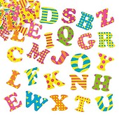 Baker Ross AX183 Glow in The Dark Alphabet Stickers - Pack of 300, Kids Stickers, Ideal for Children's Arts and Crafts Projects, Great for Card Makin