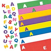 Baker Ross AX360 Glitter Felt Self-Adhesive Letters - Pack of 500, Value Pack, Perfect for Children for Homework, Classroom Activities and Craft