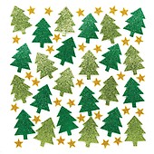 Baker Ross EF434 Self-Adhesive Glitter Foam Sheets (Pack of 10), Assorted