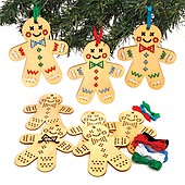 Baker Ross AV677 Snowflake Wooden Shapes - Pack of 45, for Christmas Cards Craft and Decorations