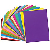 Baker Ross Ax950 Rainbow Self-Adhesive Foam Sheets - Pack of 24, Colored Art Supplies for Kids Craft Making Activities