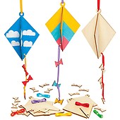 Baker Ross Kite Suncatcher Craft - Pack of 10, Stained Glass Effect for  Kids to Decorate and Display for Arts and Craft Activities (FE407)