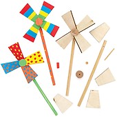 Kits For Kids To Decorate Baker Ross Make Your Own Windmill Pack of 8 Arts and Crafts