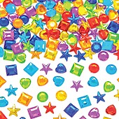 Baker Ross AT708 Rainbow Colors Self-Adhesive Pom Poms - Pack of 200, Assorted Sticky Craft Embellishments for Kids Arts and Crafts Decorating
