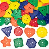 Baker Ross-AV640 Jumbo Sequins for Children to Decorate for Christmas - Creative Xmas Toys for Kids (Per Pack), 80G, Assorted