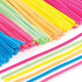 Value Pack of Craft Supplies for Kids in 6 Assorted Colors Baker Ross EV2713 Fluffy Soft Pipe Cleaners Pack of 120 