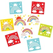 Baker Ross AX905 Fairy Stampers - Pack of 10, Foam Stamp Set for Children,  Ideal for Kids Painting Arts and Crafts Projects