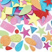 Baker Ross AT229 Glitter Foam Self-Adhesive Numbers - Pack of 800, Arts and Crafts for Kids, Assorted