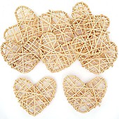  Baker Ross Heart Mini Wooden Shapes - Pack of 108, Valentine  Craft Supplies for Kids (FC401) : Office Products