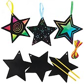 Baker Ross AX297 Self Adhesive Glitter Felt Sheets - Pack of 12, Creative Art Supplies for Kids, Seasonal Crafts and Decorations
