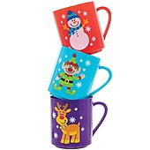 Baker Ross Colour-in Bendy Straw Cups (Pack of 3) Kids to Decorate