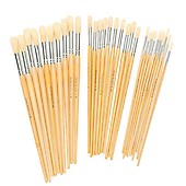 Baker Ross AT791 Jumbo Chubby Paint Brushes - Pack of 12, for Kids Painting Supplies and Arts and Crafts Projects