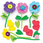 Flower Mix & Match Bookmark Kits - Baker Ross