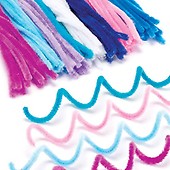 Rainbow Colours Bumpy Pipe Cleaners (Pack of 105) Craft Supplies