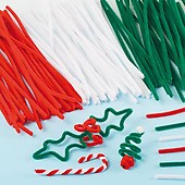 Christmas Tinsel Pipe Cleaners (Pack of 72) Christmas Craft Supplies