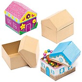 Baker Ross - E3513 Mini Craft Boxes Value Pack U2060U2014 Creative Art Supplies for Kids to Decorate for Birthday, Gift Wrap, and Party Treats or
