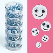 Baker Ross Jumbo Colored Wiggle-Eyes in 6 Assorted Colors for Children to Decorate Cards Crafts and Models (Pack of 60)