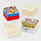 Baker Ross Mini Wooden Treasure Chests Arts and Crafts Box of 4 for Kids to Decorate 