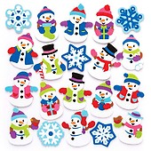 Baker Ross AT302 Christmas Foam Stickers - Pack of 120, Festive Arts and Craft