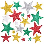 Baker Ross EF943 Glitter Bow Stickers - Pack of 100, Children to Design and Decorate with, Ideal for Schools, Home Crafting, Craft Groups