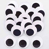 Colorations® Self-Adhesive Wiggly Eyes, Black - 100 Pieces