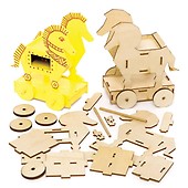  Baker Ross EK501 Build A Dinosaur Kit - Pack of 5, for Kids, 3D  Woodcraft Kits for Kids to Make & Decorate : Arts, Crafts & Sewing