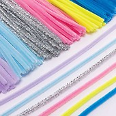 Baker Ross Ax923 Bumpy Pipe Cleaners - Pack of 100, Craft Embellishments, Ideal for Winter Arts and Crafts Projects for Kids