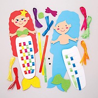 Baker Ross Rainbow Ice Cream Weaving Kits - Pack Of 6, Kids Sewing Craft For Beginners, Ages 5+