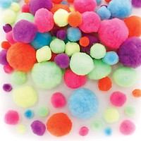 Neon Pom Poms Value Pack | Baker Ross