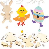 Kits de marionnettes en bois de poussin de Pâques