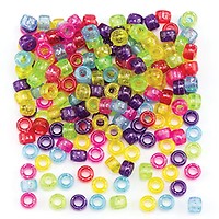 Lot De 1000 Perles Pony Phosphorescentes + 1 Rouleau De Fil élastique Arc-en-ciel - DIY Bracelets, Bijoux, Déco - Taille 6x9 Mm