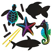 Baker Ross Autocollants de la plage tropicale - Petits autocollants pour projets d'art et d'artisanat pour enfants (Paquet de 120) AT738