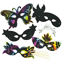 Lot de 8 Masques en carton assortis BangoBerry © - Décorations pour