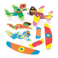Baker Ross – Lot De 12 Jouets Sauteurs Super-héros, Mini Pop-up, Plus D’1 Mètre De Hauteur
