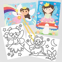 8 Planches Sable Coloré Princesses – Images Auto-Adhésives Prêtes à Décorer Pour Enfants