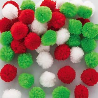 BQTQ 1200 Pièces Pompons de Noël Pailletés pour Loisirs Créatifs et