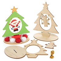Lot de 10 traineaux du Père Noël en bois